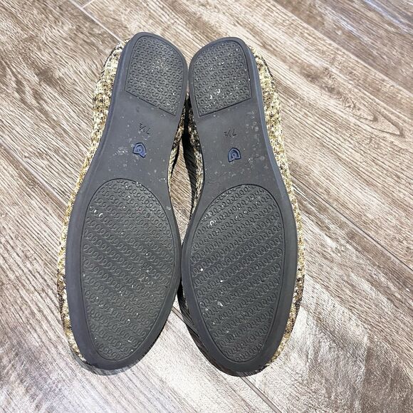 Rothy's Bronze Python Loafer Womens 7.5 Flats Metallic Snake Print Shoes - Picture 10 of 12